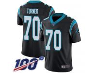 Trai Turner Men's Black Limited Jersey #70 Football Home Carolina Panthers 100th Season Vapor Untouchable