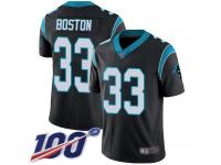 Tre Boston Men's Black Limited Jersey #33 Football Home Carolina Panthers 100th Season Vapor Untouchable