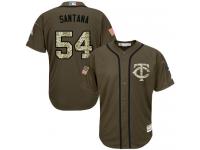 Twins #54 Ervin Santana Green Salute to Service Stitched Baseball Jersey