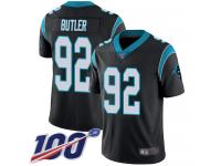 Vernon Butler Men's Black Limited Jersey #92 Football Home Carolina Panthers 100th Season Vapor Untouchable