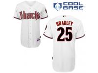 White Archie Bradley Men #25 Majestic MLB Arizona Diamondbacks Cool Base Home Jersey