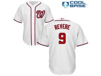 White Ben Revere Men #9 Majestic MLB Washington Nationals Cool Base Home Jersey