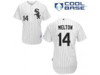 White Bill Melton Men #14 Majestic MLB Chicago White Sox Cool Base Home Jersey