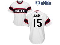 White Brett Lawrie Men #15 Majestic MLB Chicago White Sox Cool Base Alternate Jersey