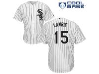 White Brett Lawrie Men #15 Majestic MLB Chicago White Sox Cool Base Home Jersey