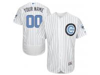 White Customized Men Majestic MLB Chicago Cubs 2016 Father Day Fashion Flex Base Jersey