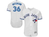 White Drew Hutchison Men #36 Majestic MLB Toronto Blue Jays Flexbase Collection Jersey
