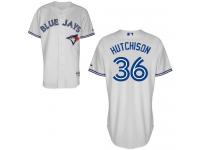White Drew Hutchison Men #36 Majestic MLB Toronto Blue Jays Home Jersey