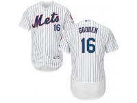 White Dwight Gooden Men #16 Majestic MLB New York Mets Flexbase Collection Jersey