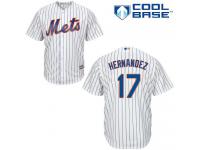 White  Keith Hernandez Men's Jersey #17 Cool Base MLB New York Mets Majestic Home