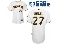 White Kent Tekulve Men #27 Majestic MLB Pittsburgh Pirates Cool Base Home Jersey