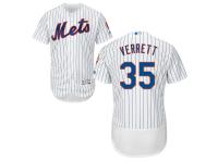 White Logan Verrett Men #35 Majestic MLB New York Mets Flexbase Collection Jersey