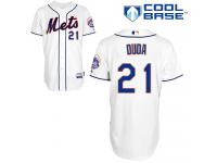 White Lucas Duda Men #21 Majestic MLB New York Mets Cool Base Alternate Jersey