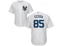 White Luis Cessa Authentic Player Men #85 Majestic MLB New York Yankees 2016 New Cool Base Jersey