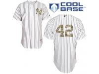 White Mariano Rivera Men #42 Majestic MLB New York Yankees USMC Cool Base Jersey