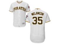 White Mark Melancon Men #35 Majestic MLB Pittsburgh Pirates Flexbase Collection Jersey