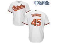 White Mark Trumbo Men #45 Majestic MLB Baltimore Orioles Cool Base Home Jersey