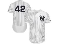 White-Navy Mariano Rivera Men #42 Majestic MLB New York Yankees Flexbase Collection Jersey