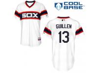 White Ozzie Guillen Men #13 Majestic MLB Chicago White Sox Cool Base Alternate Jersey