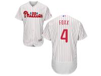 White Pinstripe Jimmy Foxx Men #4 Majestic MLB Philadelphia Phillies Flexbase Collection Jersey