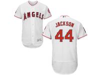 White Reggie Jackson Men #44 Majestic MLB Los Angeles Angels Of Anaheim Flexbase Collection Jersey