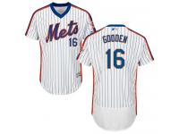 White-Royal Dwight Gooden Men #16 Majestic MLB New York Mets Flexbase Collection Jersey