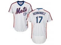 White-Royal Keith Hernandez Men #17 Majestic MLB New York Mets Flexbase Collection Jersey