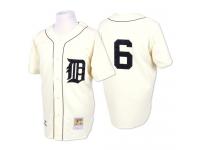 White Throwback Al Kaline Men #6 Mitchell And Ness MLB Detroit Tigers Jersey