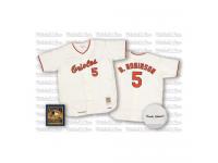 White Throwback Brooks Robinson Men #5 Mitchell And Ness MLB Baltimore Orioles Jersey