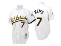 White Throwback Walt Weiss Men #7 Mitchell And Ness MLB Oakland Athletics Jersey