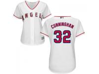 White Todd Cunningham Women #32 Majestic MLB Los Angeles Angels of Anaheim 2016 New Cool Base Jersey