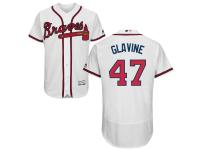 White Tom Glavine Men #47 Majestic MLB Atlanta Braves Flexbase Collection Jersey