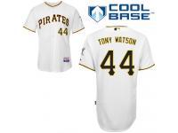 White Tony Watson Men #44 Majestic MLB Pittsburgh Pirates Cool Base Home Jersey