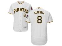 White Willie Stargell Men #8 Majestic MLB Pittsburgh Pirates Flexbase Collection Jersey
