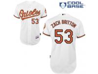 White Zach Britton Men #53 Majestic MLB Baltimore Orioles Cool Base Home Jersey