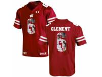 Wisconsin Badgers #6 Corey Clement Red With Portrait Print College Football Jersey
