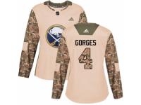 Women Adidas Buffalo Sabres #4 Josh Gorges Camo Veterans Day Practice NHL Jersey