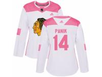 Women Adidas Chicago Blackhawks #14 Richard Panik White/Pink Fashion NHL Jersey