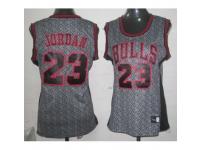 Women Adidas Chicago Bulls #23 Michael Jordan Swingman Grey Static Fashion NBA Jersey
