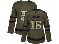 Women Adidas Los Angeles Kings #16 Marcel Dionne Green Salute to Service NHL Jersey