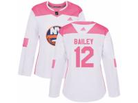 Women Adidas New York Islanders #12 Josh Bailey White/Pink Fashion NHL Jersey