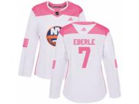 Women Adidas New York Islanders #7 Jordan Eberle White/Pink Fashion NHL Jersey