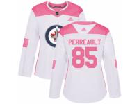 Women Adidas Winnipeg Jets #85 Mathieu Perreault White/Pink Fashion NHL Jersey