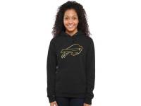 Women Buffalo Bills Pro Line Black Gold Collection Pullover Hoodie