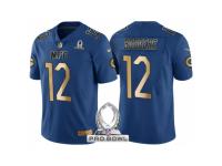 Women Green Bay Packers #12 Aaron Rodgers NFC 2017 Pro Bowl Blue Gold Limited Jersey
