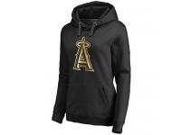 Women Los Angeles Angels of Anaheim Gold Collection Pullover Hoodie Black