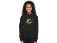 Women Miami Dolphins Pro Line Black Gold Collection Pullover Hoodie
