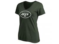 Women New York Jets Pro Line Primary Team Logo Slim Fit T-Shirt Green