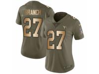 Women Nike Arizona Cardinals #27 Tyvon Branch Limited Olive/Gold 2017 Salute to Service NFL Jersey