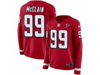 Women Nike Atlanta Falcons #99 Terrell McClain Limited Red Therma Long Sleeve NFL Jersey